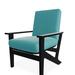 Telescope Casual Wexler Patio Chair w/ Cushions Plastic in Blue/Black | 38 H x 29.5 W x 31 D in | Wayfair 5W7857A01