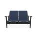 Telescope Casual Wexler Sling 50.75" Wide Outdoor Loveseat Plastic in Gray/Black | 33 H x 50.75 W x 28 D in | Wayfair 6W4T95001