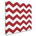 Trademark Fine Art 'Xmas chevron 8' by Color Bakery Graphic Art on Wrapped Canvas in Red/White | 14 H x 14 W x 2 D in | Wayfair ALI4954-C1414GG