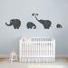 Sweetums Wall Decals 4 Piece Elephant Wall Decal Set Vinyl in White | 22 H x 28.5 W in | Wayfair 3338white