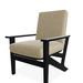 Telescope Casual Wexler Patio Chair w/ Cushions Plastic in Black/Brown | 38 H x 29.5 W x 31 D in | Wayfair 5W7898401