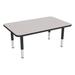 Sprogs Preschool Adjustable Height Rectangular Activity Table w/ Casters Laminate/Metal | 23 H in | Wayfair SPG-CRK3048CSTR-GBK