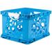 Storex Industries Crate Classroom Stackable Cubby Bin Plastic in Blue | 10.75 H x 16.5 W x 13.5 D in | Wayfair STX61455U03C