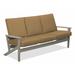 Winston Porter Chrisa Patio Sofa w/ Cushions Plastic/Metal in Gray/Blue | 38 H x 74.5 W x 31 D in | Wayfair 8C8AB71ECD8D4372A480D686E5CD134D