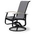 Red Barrel Studio® Hinch Swivel Patio Dining Chair Sling in Black | 39 H x 27.5 W x 28.5 D in | Wayfair C58E66B9B5C34F69A2852967A602A40E