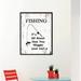Millwood Pines Fishing it's All About how You Wiggle Your Bait - Picture Frame Textual Art on Canvas in White Canvas in Black/White | Wayfair