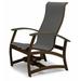 Red Barrel Studio® Hinch Marine Grade Sling Hidden Motion Chat Swivel Patio Chair in Gray/Brown | 39 H x 27.5 W x 28.5 D in | Wayfair