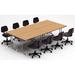 TeamWORK Tables Rectangular Conference Table Wood/Metal in Brown | 30 H x 120 W x 60 D in | Wayfair 2974