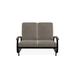 Red Barrel Studio® Hinch Glider Bench w/ Cushions in Gray/White/Black | 38 H x 49.5 W x 33 D in | Outdoor Furniture | Wayfair