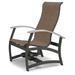 Red Barrel Studio® Hinch Marine Grade Sling Hidden Motion Chat Patio Chair in Gray/Black | 39 H x 28.5 W x 30 D in | Wayfair