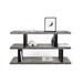 Temahome Step 35" H x 64" W Standard Bookcase Wood in Gray/Black | 35 H x 64 W x 14 D in | Wayfair 9000-320224