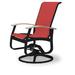 Red Barrel Studio® Hinch Swivel Patio Dining Chair Sling in Black | 39 H x 27.5 W x 28.5 D in | Wayfair E53DA10CBEFF467BBA2425D252F6CE31