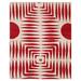 White 24 x 1 in Area Rug - Tufenkian Rectangle Geometric Handmade Hand-Knotted Wool Red/Area Rug Wool | 24 W x 1 D in | Wayfair AAT.91/WTB.0203