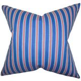 The Pillow Collection Corliss Stripes Bedding Sham 100% Cotton | 26 H x 26 W x 8 D in | Wayfair EURO-PP-TREY-AMERICANBLUE_LIPST