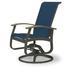 Red Barrel Studio® Hinch Swivel Patio Dining Chair Sling in Gray | 39 H x 27.5 W x 28.5 D in | Wayfair B147884E39814299A2618657F123D32E