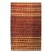 White 36 x 0.28 in Area Rug - Tufenkian Rag Striped Hand-Knotted Wool/Silk Orange/Red Area Rug Silk/Wool | 36 W x 0.28 D in | Wayfair
