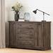 South Shore Lilak 4 Drawer Combo Dresser Metal in Brown | 40 H x 63.25 W x 19.5 D in | Wayfair 12761