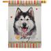 Breeze Decor Bulldog Happiness - Impressions Decorative 2-Sided Polyester 40 x 28 in. House Flag in Gray | 40 H x 28 W in | Wayfair