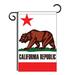 Breeze Decor Two Group California Applique Americana States Decorative Vertical 2-Sided Polyester House Flag in Red/Black | 18.5 H x 13 W in | Wayfair