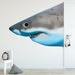Highland Dunes Ermanno Great Shark Head Peel and Stick Wall Decal Vinyl in Blue/Gray | 20.5 H x 24 W in | Wayfair 321478011F5E4D4B898C4FE811C414E6