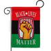 Ornament Collection Black Lives Matter Anti Racism 2-Sided Polyester 18.5" x 13" Garden flag in Black/Green/Red | 18.5 H x 13 W in | Wayfair