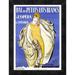 Global Gallery 'Bal des Petits Lits Blancs' by Marcel Vertes Framed Vintage Advertisement Canvas in Blue/Yellow | 38 H x 28.28 W in | Wayfair