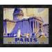 Global Gallery 'Paris, Southern Railway' by Griffin Framed Vintage Advertisement Paper in Blue/Yellow | 14.69" H x 18" W x 1.5" D | Wayfair