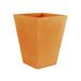 Vondom Cono Cuadrado - High Square Resin Cone Pot Planter - Basic Resin/Plastic in Orange | 19.75 H x 19.75 W x 11.75 D in | Wayfair 41150A-ORANGE