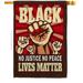 Ornament Collection No Justice No Peace 2-Sided Polyester 40" x 28" House Flag in Black/Brown/Red | 40 H x 28 W in | Wayfair