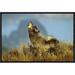 East Urban Home 'Timber Wolf Adult Howling' Framed Photographic Print on Canvas in Blue/Yellow | 12 H x 18 W x 1.5 D in | Wayfair URBH5496 38226367