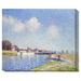 Global Gallery 'Le Barrage De Saint-Mammes' by Alfred Sisley Painting Print on Wrapped Canvas in Blue/Green | 18.5 H x 22 W in | Wayfair