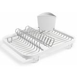 Umbra Sinkin Plastic Sink Dish Rack Plastic | 5.25 H x 14 W x 11 D in | Wayfair 330065-670