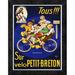 Global Gallery 'Petit Breton' Framed Vintage Advertisement Canvas in Blue/Yellow | 18 H x 14 W x 1.5 D in | Wayfair GCF-456229-1216-299