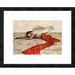 Global Gallery 'Reclined Angel' by Duval Framed Graphic Art Paper in Gray/Red | 19.36 H x 24 W x 1.5 D in | Wayfair DPF-460914-16-257