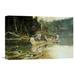 Global Gallery 'On the Flathead' by Charles M. Russell Painting Print on Wrapped Canvas Canvas | 12 H x 18 W x 1.5 D in | Wayfair