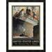 Global Gallery 'United States Lines/Leviathan”' by R. S. Pike Framed Vintage Advertisement Paper in Brown | 28 H x 21.12 W x 1.5 D in | Wayfair