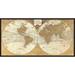 Global Gallery 'Gilded World Hemispheres I' by Joannoo Framed Graphic Art on Canvas in Black | 12 H x 24 W x 1.5 D in | Wayfair GCF-459230-1224-301
