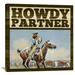 Global Gallery 'Western Howdy Partner' by BG.Studio Vintage Advertisement on Wrapped Canvas Canvas | 18 H x 18 W x 1.5 D in | Wayfair