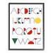 Stupell Industries Graphic Alphabet Primary Colors Texturized Art Wood in Brown | 15 H x 10 W x 0.5 D in | Wayfair brp-1917_wd_10x15