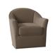 Barrel Chair - Fairfield Chair Bosley 34" Wide Swivel Barrel Chair Fabric in Gray | 34 H x 34 W x 34 D in | Wayfair 6111-31_3162 63_1009BlackNickel
