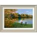 Global Gallery 'Forever Autumn' by Diane Romanello Framed Painting Print Paper in Blue/Green/Orange | 16 H x 22 W x 1.5 D in | Wayfair