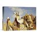 Global Gallery 'Greetings in the Desert, Egypt' by John Frederick Lewis Painting Print on Wrapped Canvas in Blue/Brown/Yellow | Wayfair