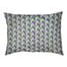 Tucker Murphy Pet™ Chen Skyscrapers Pattern Indoor Dog Pillow Polyester/Fleece in Green/Indigo | 6.5 H in | Wayfair