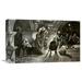 Global Gallery 'Second Denial of Peter' by James Tissot Painting Print on Wrapped Canvas in Black/Gray/White | 13.29 H x 22 W x 1.5 D in | Wayfair
