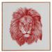 Wrought Studio™ Leo Framed Photographic Print Wood in Brown/Red/White | 12 H x 12 W x 1 D in | Wayfair VKGL8596 37309758