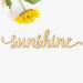 Wrought Studio™ Sunshine Script Word Wood Sign Wall Décor in Brown | 2.5 H x 12 W in | Wayfair VRKG3340 39317326