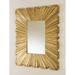 Global Views Linenfold Mirror Wood/Metal in Yellow | 39.25 H x 31.5 W x 1 D in | Wayfair 9.92167