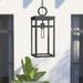 Red Barrel Studio® 1 -Bulb 19" H Outdoor Hanging Lantern Glass/Aluminium/Metal in Brown | 19 H x 7.5 W x 7.5 D in | Wayfair