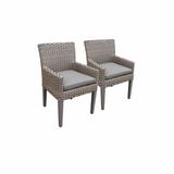 Sol 72 Outdoor™ Rochford Patio Dining Armchair w/ Cushion Metal in Gray/Red | 35 H x 23 W x 21 D in | Wayfair 718A3BECA1B0497199AC9D8F64BEBF76