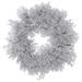 The Holiday Aisle® Artificial Flocked Alberta Wreath Traditional Faux in Gray/Green | 30 H x 30 W x 3 D in | Wayfair